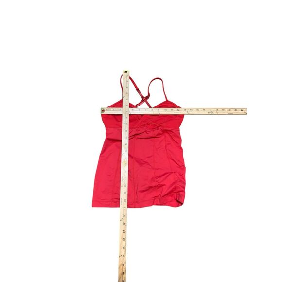 Very nice LULULEMON Hot Tomato Red Classic Cross Back Tank Top Womens size 4 GO - Picture 9 of 9